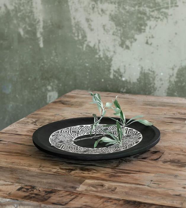 Plate Tribal black - ORDER by 2 pcs