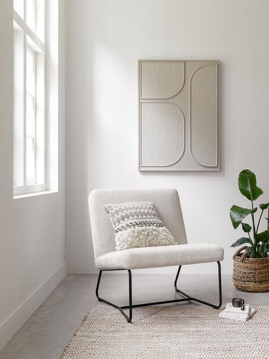 Zola Lounge Chair - Stof - Glossy Natural
