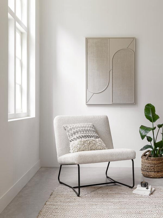 Zola Lounge Chair - Stof - Glossy Natural