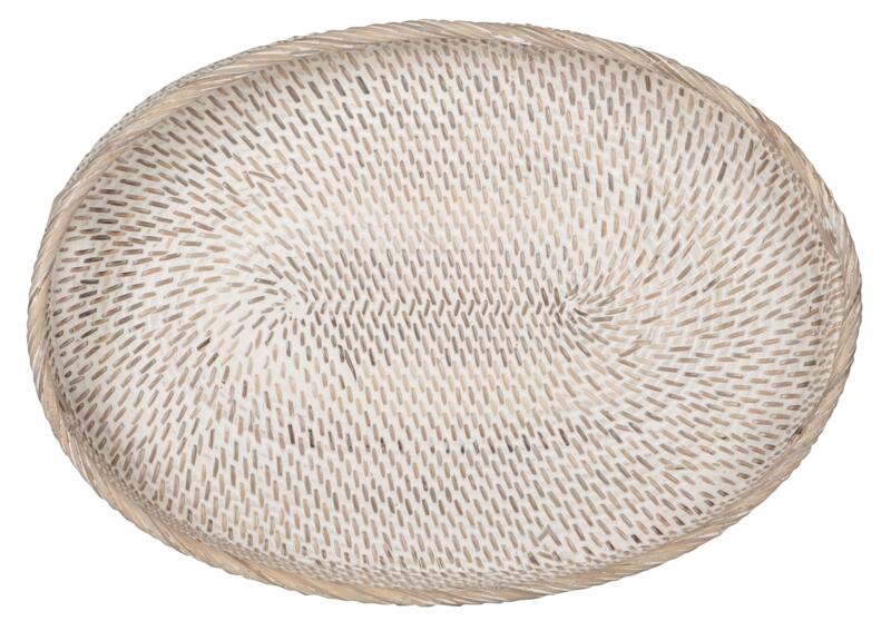 Oval Rattan tray Saint Barths, set of 2  - ORDER by 2 pcs