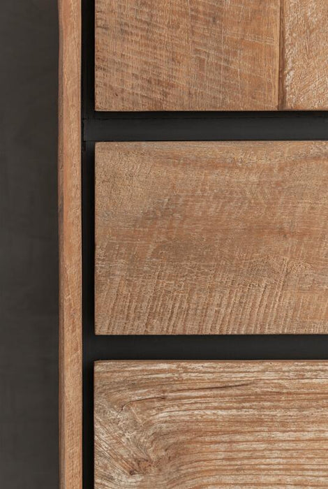 Cupboard Metropole low - 3 deuren & 2 lades - Gerecycled Teakhout