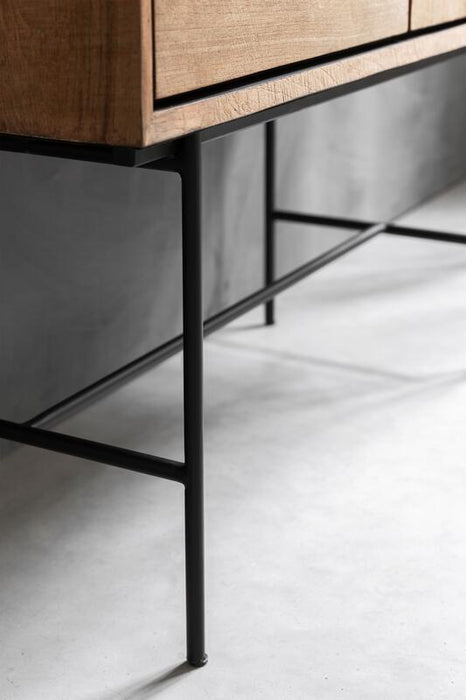 Cupboard Metropole low - 3 deuren & 2 lades - Gerecycled Teakhout