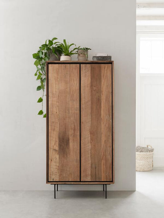 Cupboard Metropole low - 2 deurs - Gerecycled Teakhout