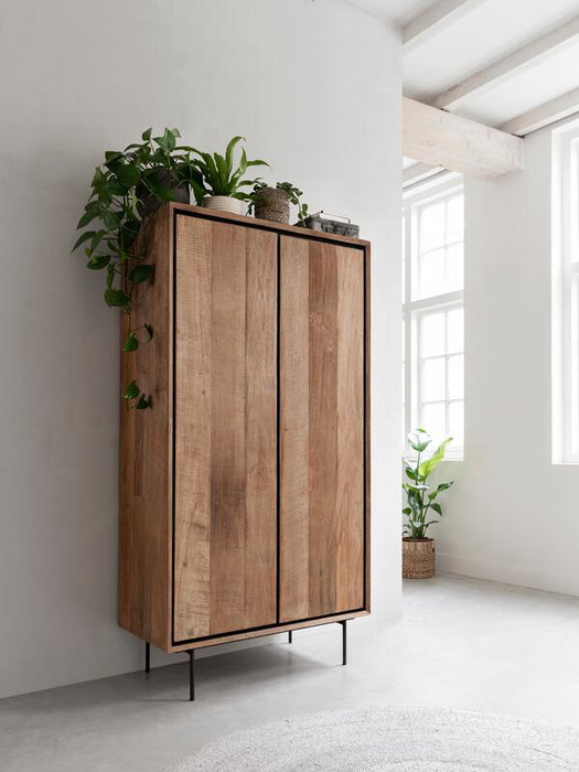 Cupboard Metropole low - 2 deurs - Gerecycled Teakhout
