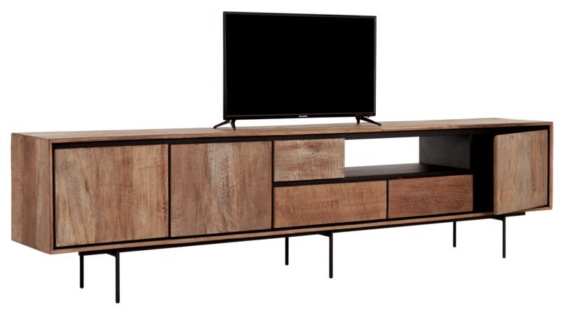 TV stand Metropole extra large, 3 doors, 3 drawers, open rack