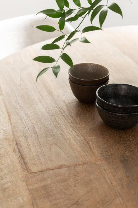 Metropole Ronde Eettafel - Gerecycled Teakhout