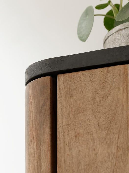 Cupboard Soho low - Dressoir met 2 deuren - Teakhout & Mortex