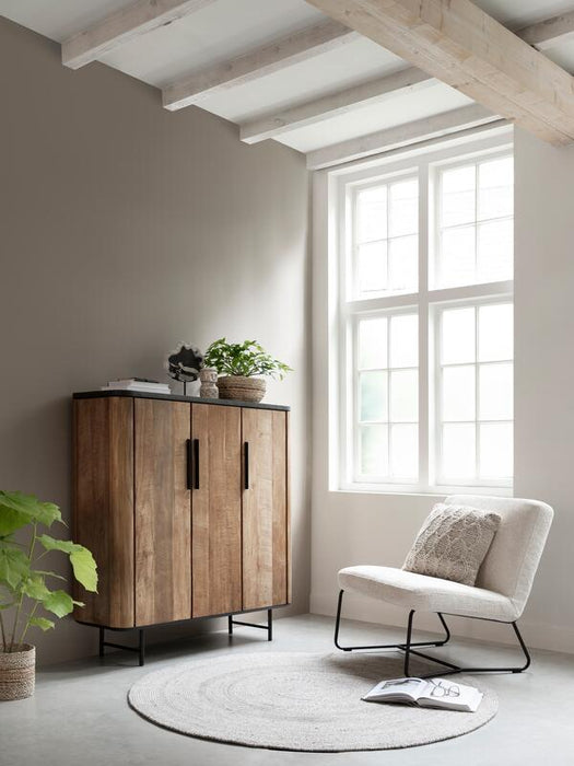 Zola Lounge Chair - Stof - Glossy Natural