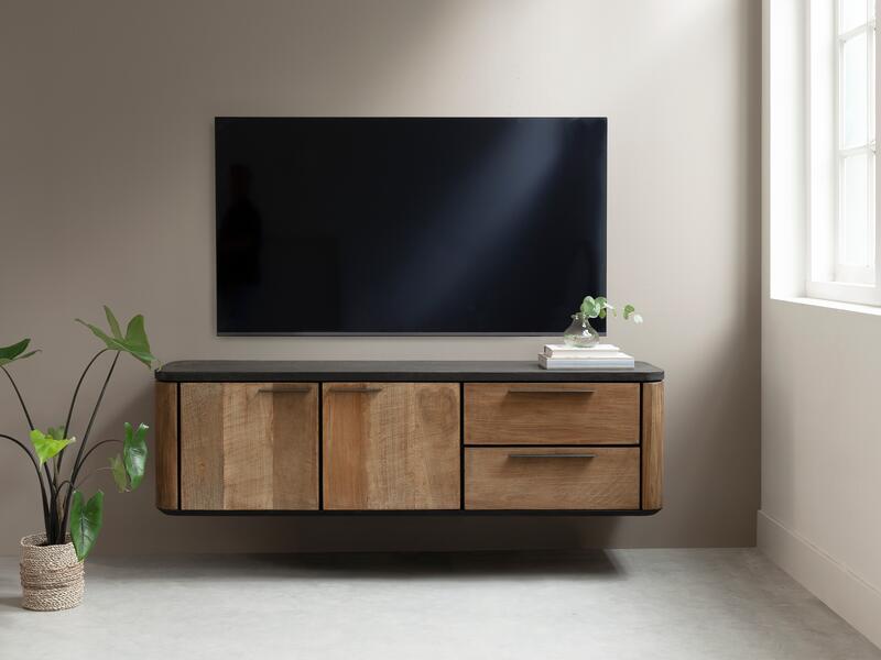 Hanging TV stand Soho small, 2 doors, 2 drawers
