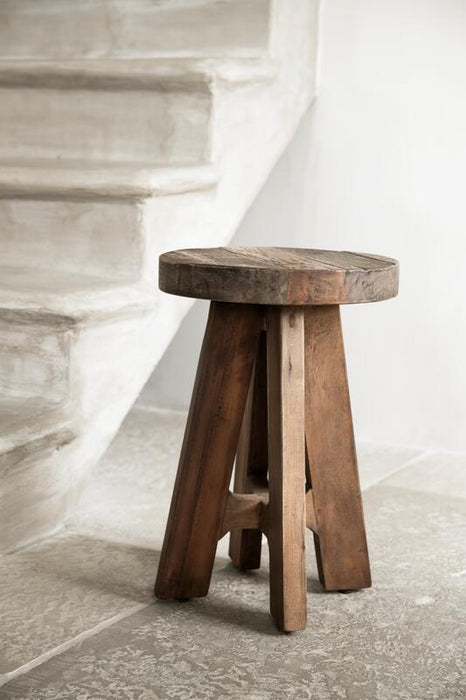 Timber Ronde Kruk - Gemengd Hout