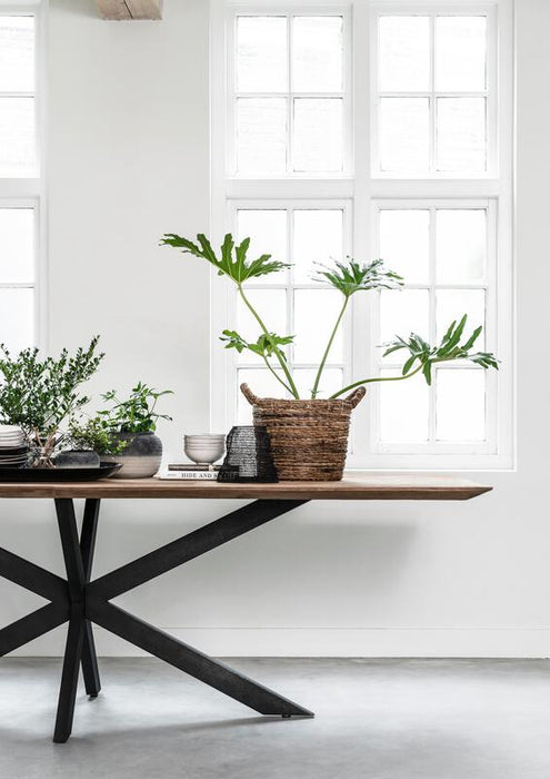 Curves Eettafel Rechthoekig - Gerecycled Teakhout
