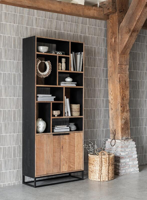 Bookrack Cosmo, 2 doors, 10 open racks