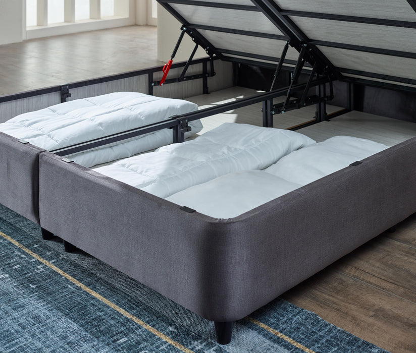 Opbergboxspring Rondo Velvet Antraciet 160x200