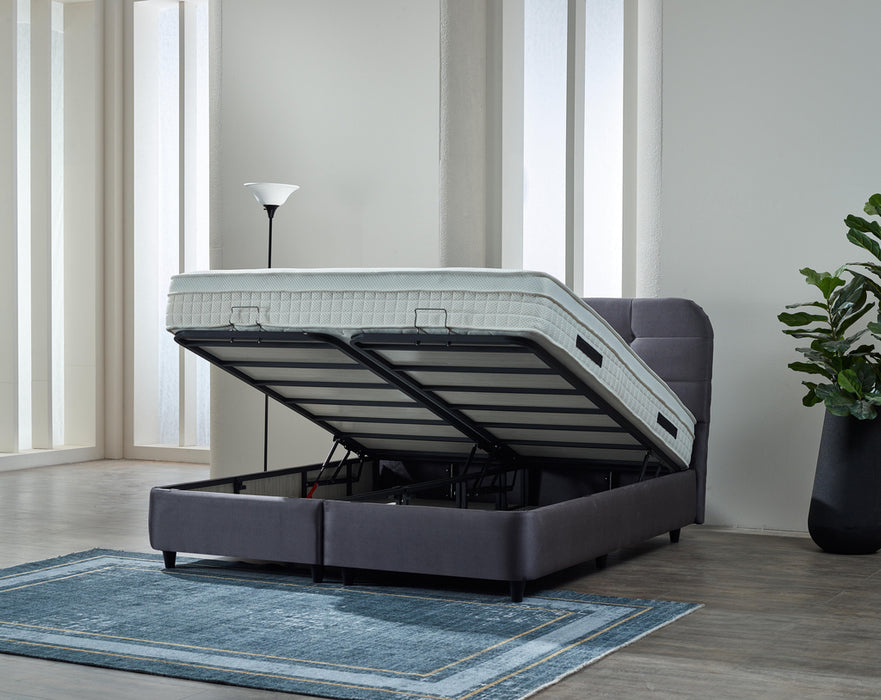 Opbergboxspring Rondo Velvet Antraciet 160x200