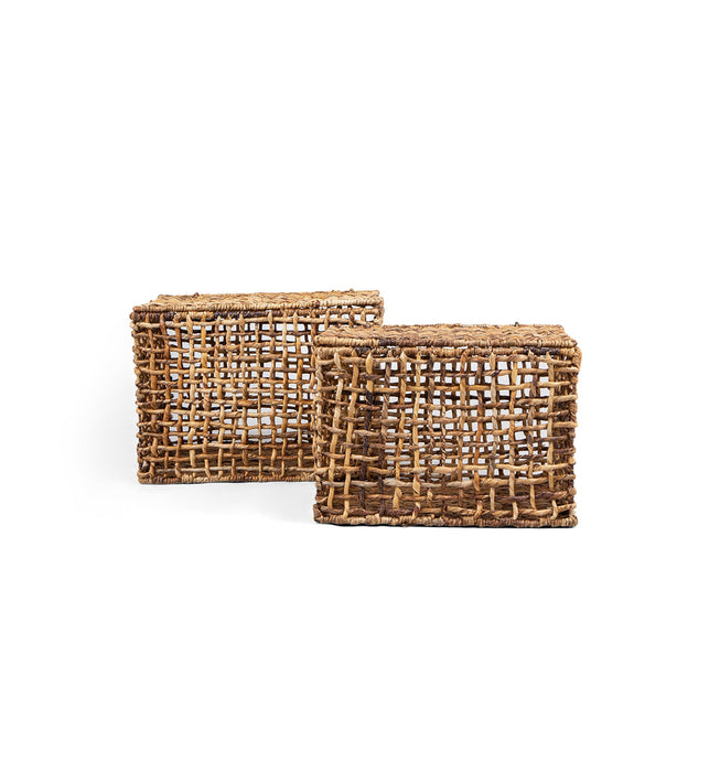 Rinjani Rectangular Basket Two-Tone - Set of 2